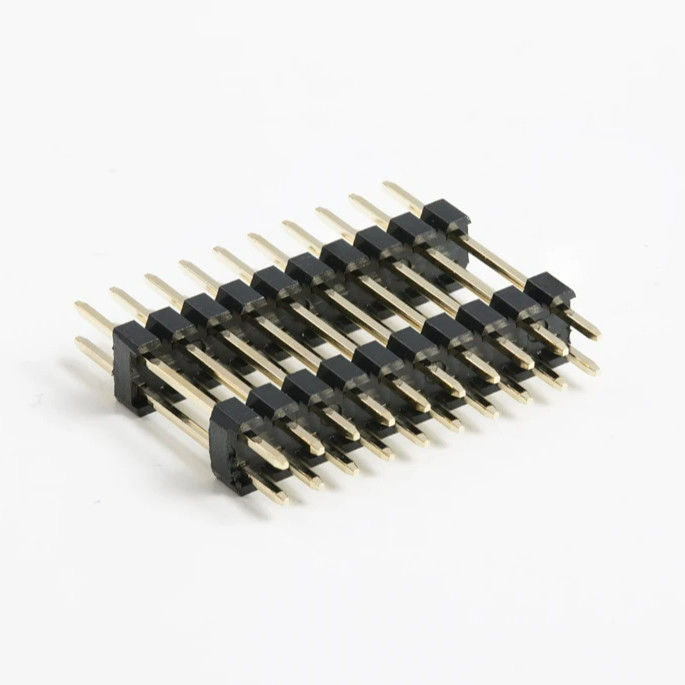 Op maat gemaakte 2,54 mm Pitch Pin Header Connector Dual Row 20 Pin 80 Pin Straight Dip