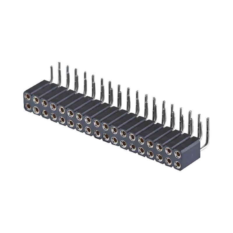 PCB-connector Bewerkte vrouwelijke kop 2.54mm H7.0mm Rechte hoek Dubbele rij 2-80Pin