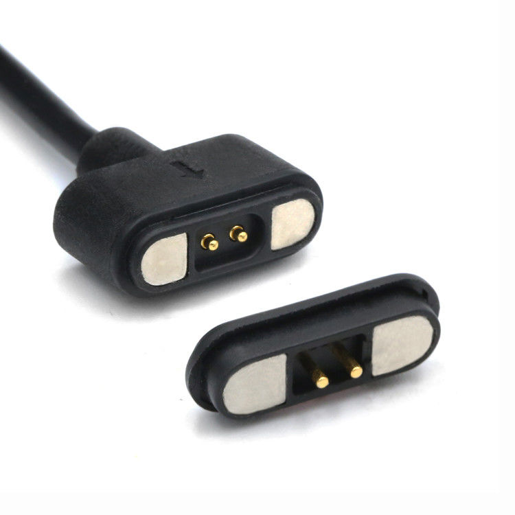 IP67 waterdicht PCB Vrouwelijke Pogo Pin Connector Magnetische kabel met gouden flashplating en 50mohm Max contactweerstand
