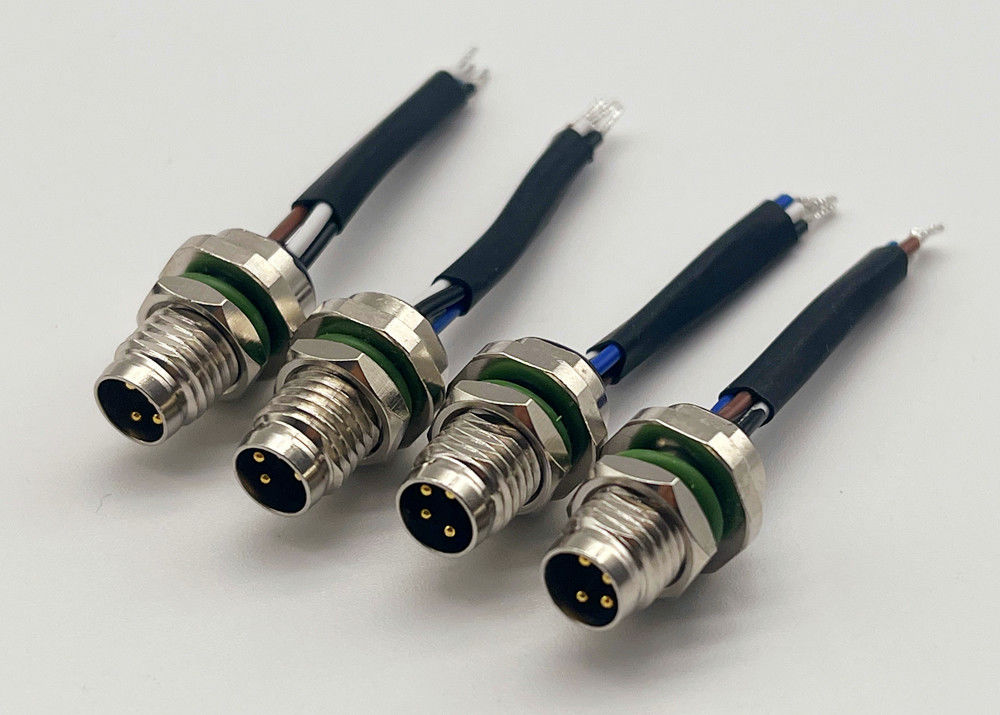 4 Pins Circulaire Draad Connector Achter Schroef Montage M8 Panel Mount Connector