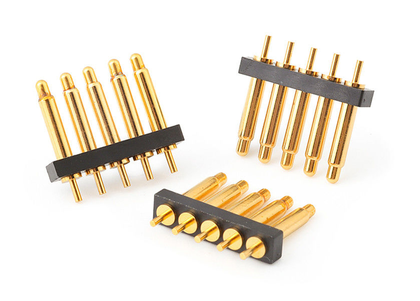 2.54mm 5pins Pogo Pin Connector Dip Type Voor Spring Pin Connector