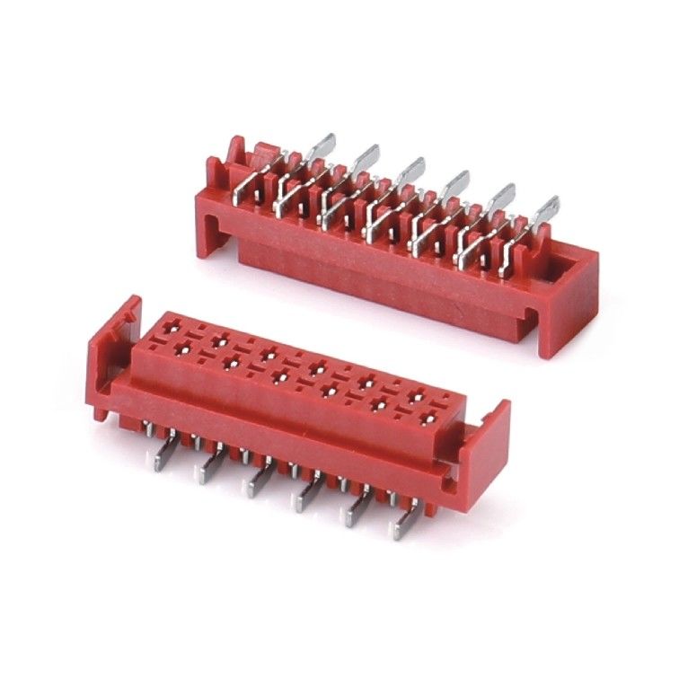 1.27mm Rood IDC Socket Micro Match IDC 4/6/8/10/12/16/20/24 pin SMT Vrouwelijke connector