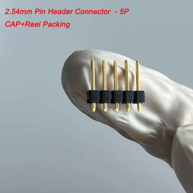 2.54mm Pitch Pin Header Connector 5 Pin Rechte Met Cap Board To Board Connector