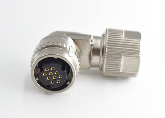 Rechte hoek soldeerdraad stekker cirkeldraad connector 10 pin voor servo remkabel
