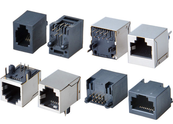 8p8c RJ45 Ethernet Connector 1x1 Ports Vrouwelijke RJ45 Jack zonder magneten