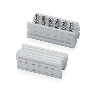 1.27mm Pitch White IDC Connector 4 6 8 10 20 24 Pin Flat Cable Connector