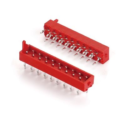 2.54mm Pitch IDC Plug PCB Connector Straight TYPE Micro Match Red Cable Male Connector